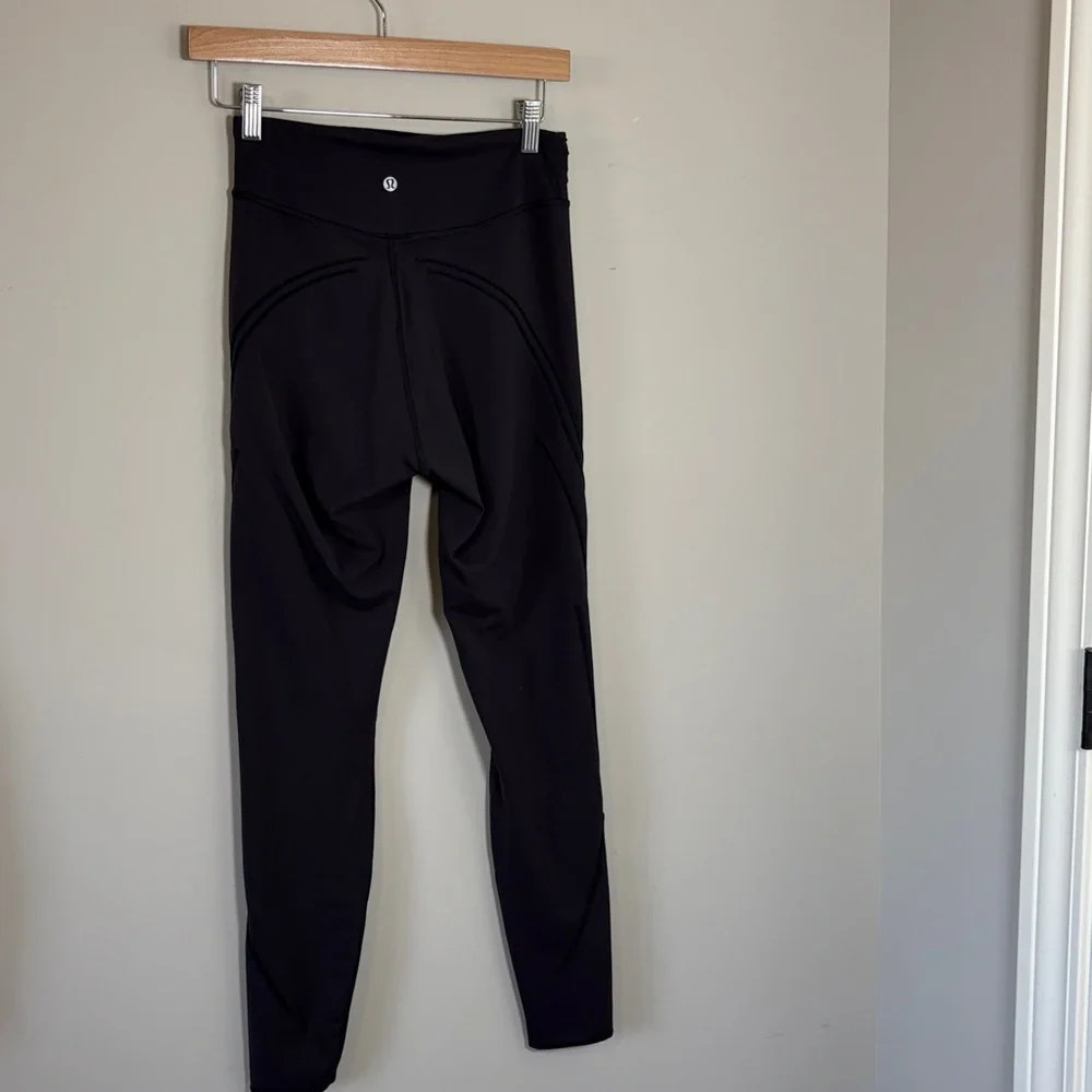 Lululemon Get in Line Super High Rise Tight 28 inch Black Legging Sz 8 - Picture 9 of 15